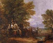 Thomas Gainsborough the harvest wagon painting